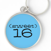 Sweet 16 Keychain in Turquoise and Black