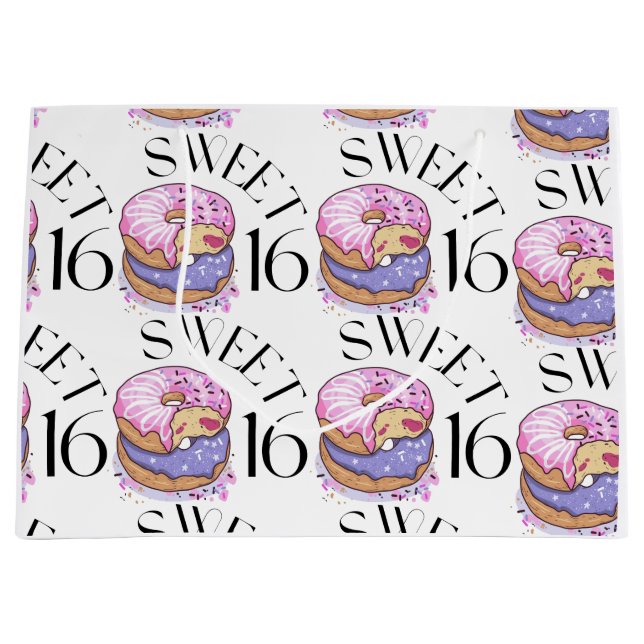 Sweet 16 Large Gift Bag (Front)