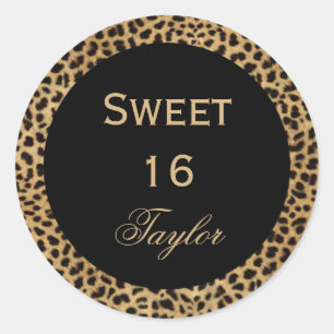 Sweet 16 Leopard Sticker