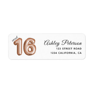 Sweet 16 Luxury Rose gold Balloons