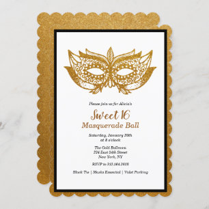 Sweet 16 Masquerade Ball Invitation