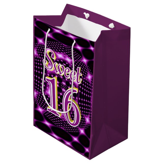 Sweet 16 medium gift bag (Front Angled)