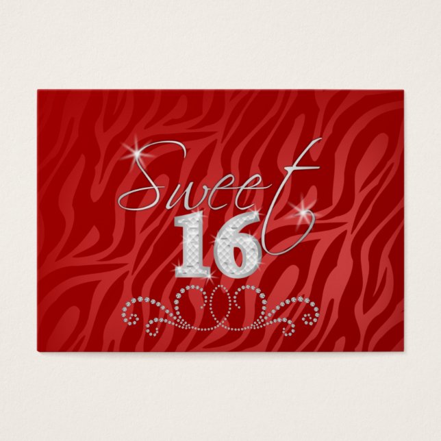 Sweet 16 Mini Birthday Invitations (Front)