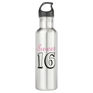 Sweet 16 Modern Chic Girly Pink Birthday  710 Ml Water Bottle