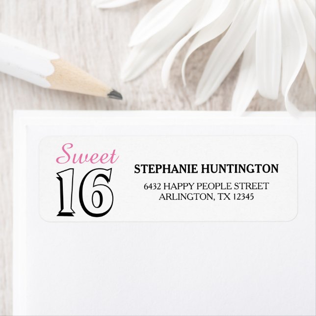 Sweet 16 Modern Pink 16th Birthday Party Return (Insitu)