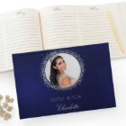 Sweet 16 navy blue silver photo glamourous