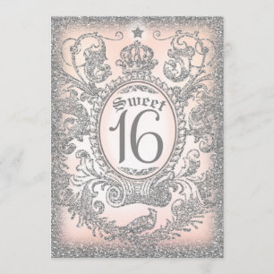 Sweet 16 Once Upon a Time Princess Silver Invitation