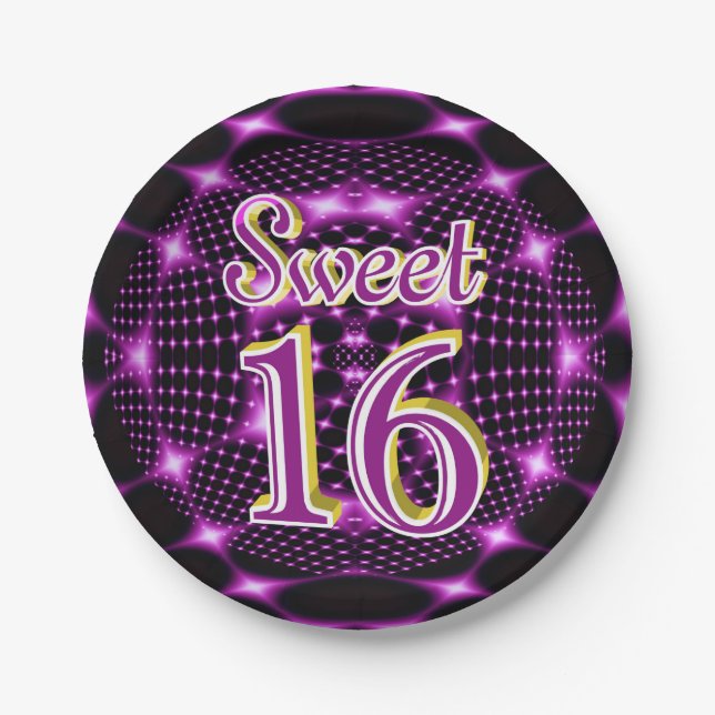 Sweet 16 paper plate (Front)