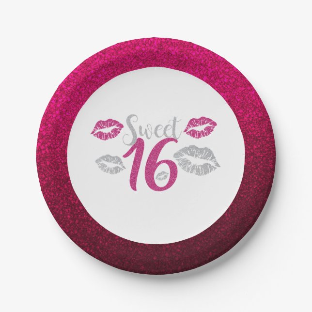 Sweet 16 paper plate (Front)