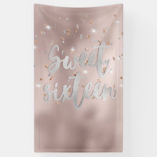 Sweet 16 party banner (Vertical)