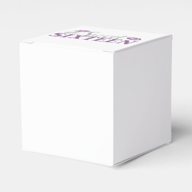 Sweet 16 Party Favour Box (Front Side)