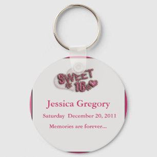 Sweet 16 Party Favours Key Ring