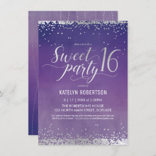 Sweet 16 Party Invitation - 16th Birthday Invite