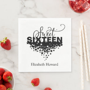 Sweet 16 Personalised Paper Napkin
