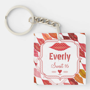 Sweet 16 Personalised Photo Key Ring