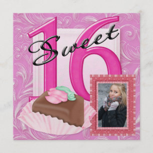 Sweet 16 Photo Invite