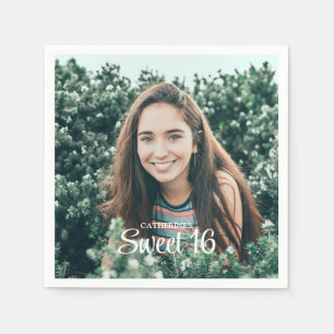 Sweet 16 Photo Party Napkins
