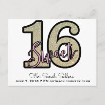 Sweet 16 postcards