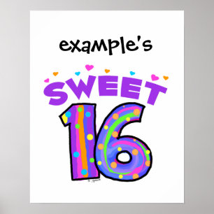 Sweet 16 Poster - create your own