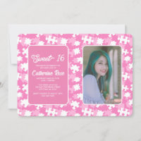 Sweet 16 Purple Pink And White Puzzle Photo
