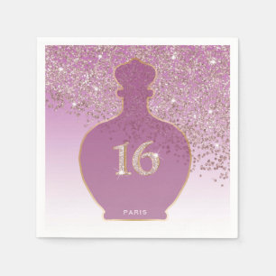 Sweet 16 Rosé Fragrance, Rose Gold Paris Boutique Napkin