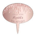 Sweet 16 rose gold glitter drips glam