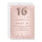 Sweet 16 rose gold pink glitter 16th birthday