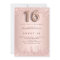 Sweet 16 rose gold pink glitter 16th birthday