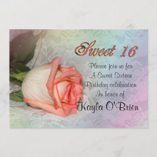 Sweet 16 rose Invitation