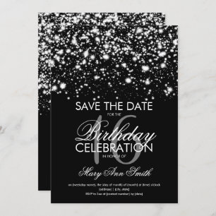 Sweet 16 "Save The Date" Silver Invitation