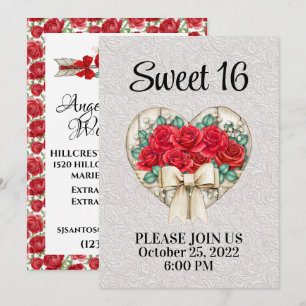 Sweet 16 - See Back Invitation