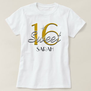 Sweet 16 Silver/Gold Sparkle T-Shirt