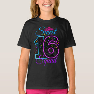 sweet 16 sixteen  Squad cumple 16 custom designs T-Shirt