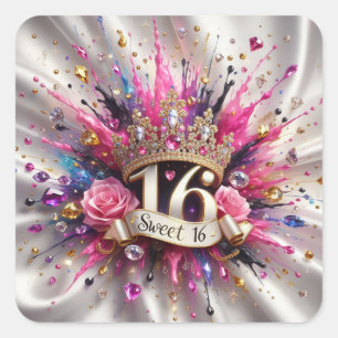 Sweet 16  square sticker