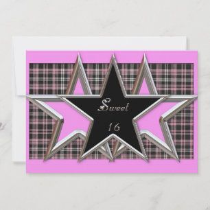 Sweet 16 Star Party Invitation