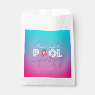 Sweet 16 summer pool party favour cookie bags