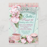 Sweet 16 Tea Party Invitation<br><div class="desc">Sweet 16 Quince Tea Party Invitation

Customise your own text for your princess tea party!

Texts,  font and font colours are completely customisable</div>