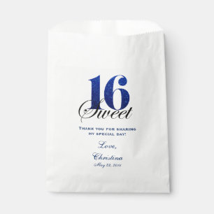 Sweet 16 Thank You Favour Candy Bar Buffet Bags