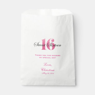 Sweet 16 Thank You Favour Candy Bar Buffet Bags