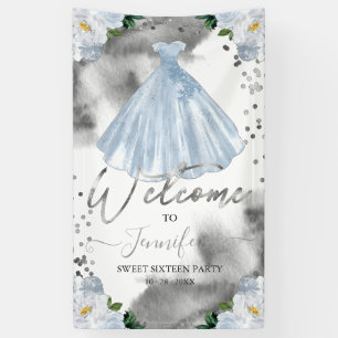 Sweet 16 Welcome Sign Watercolor Floral Dress