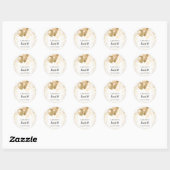 Sweet 16 white gold glitter balloons name classic round sticker (Sheet)