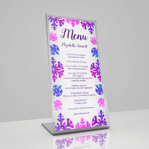 Sweet 16 Winter Snowflake Birthday Menu