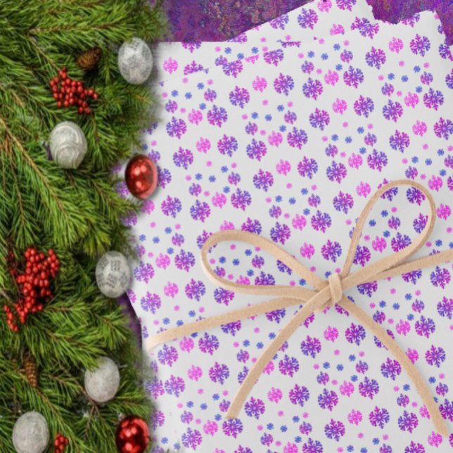 Sweet 16 Winter Snowflake Birthday Wrapping Paper Sheet (Creator Uploaded)