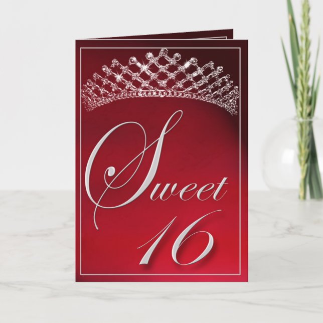 Sweet 16 with a tiara! card (Front)