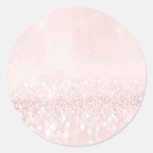 sweet 16t Glitter Pink Round Makeup Bridal Brandin Classic Round Sticker