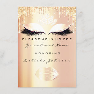 Sweet 16th 15th Gold  Quinceanera Royal Princess Invitation