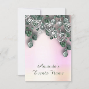 Sweet 16th Birthday BRIDAL Shower  Hearts Ombré Invitation
