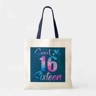 Sweet 16th Birthday Party Celebration Sixteen Tote Bag