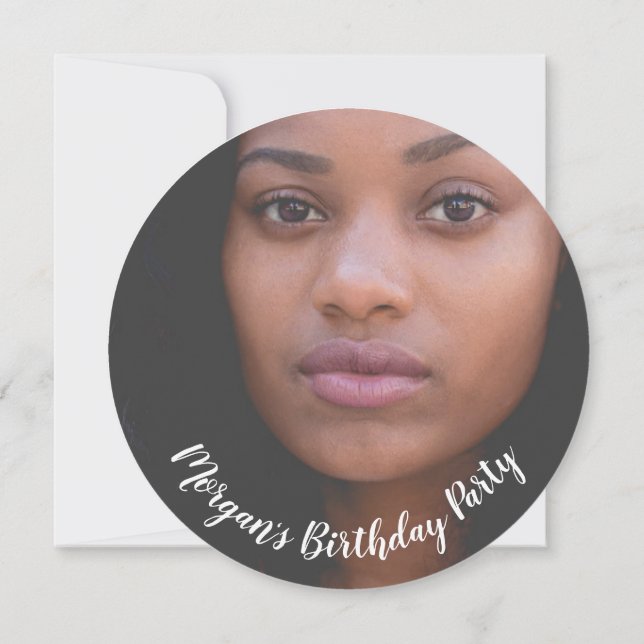 Sweet 16th Birthday Photo Confetti Rose Gold Invitation (Back)