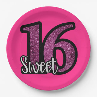 Sweet 16th Birthday Plates